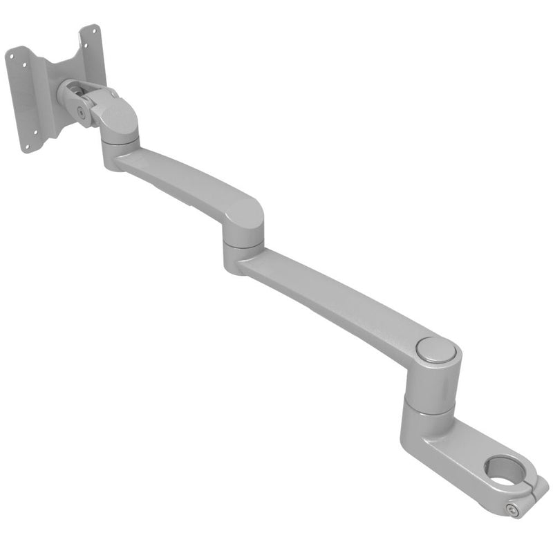 SOUTHCO Monitor Mount, Tilt & Swivel, Double Arm, Pole Mount, Aluminum Alloy, Silver [AV-B30-41D263-70]