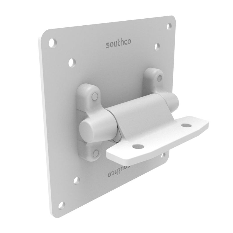 SOUTHCO Monitor Mount, Tilt, Aluminum Alloy, Powder Coat, White [AV-D25-2T50R-76]