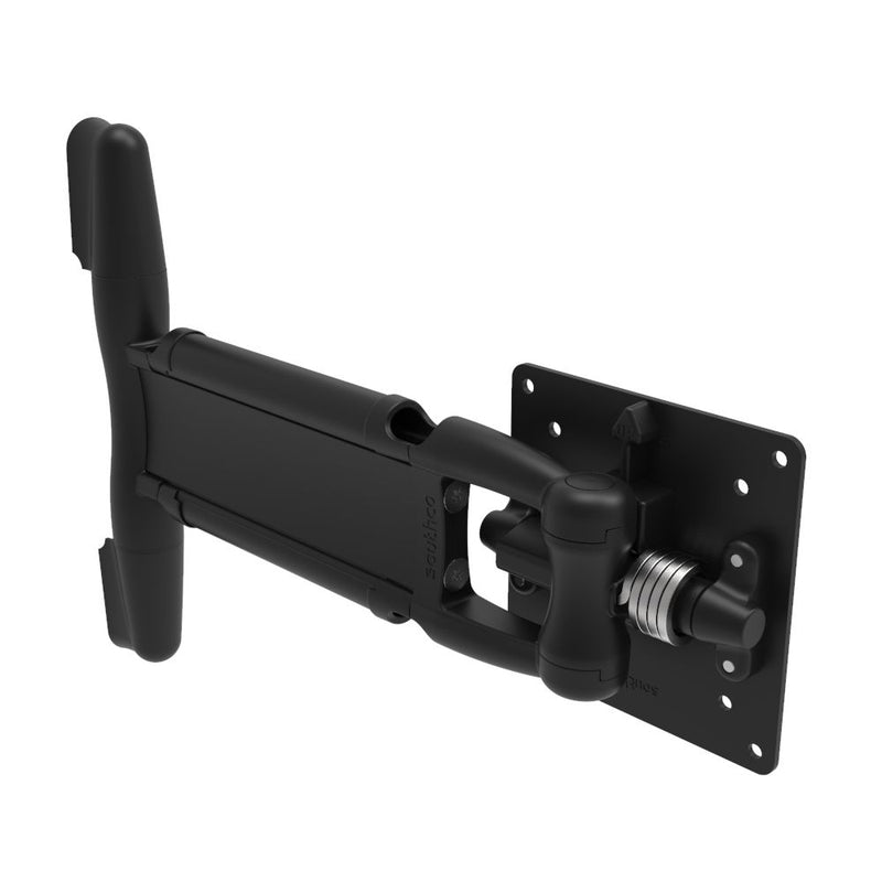 SOUTHCO Monitor Mount, Tilt & Swivel, Single Arm, Aluminum Alloy, Powder Coat, Black [AV-D30-25A102-50]