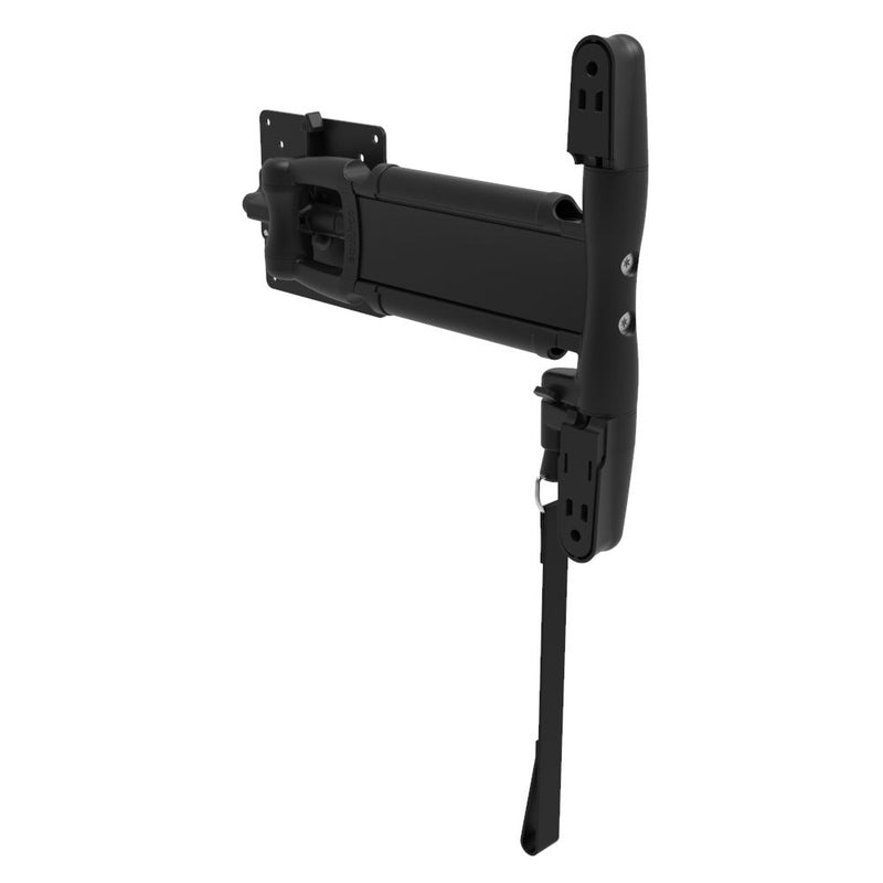 SOUTHCO Monitor Mount, Tilt & Swivel, Single Arm with Lock, Aluminum Alloy, Powder Coat, Black [AV-D30-25AC103-50]
