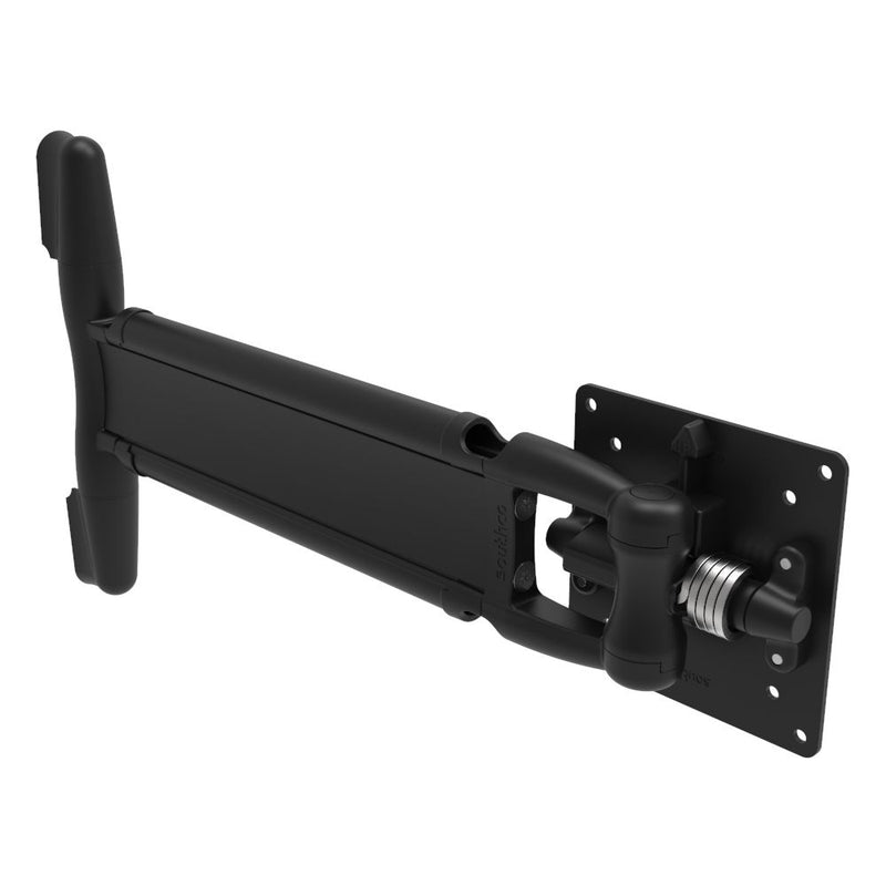 SOUTHCO Monitor Mount, Tilt & Swivel, Single Arm, Aluminum Alloy, Powder Coat, Black [AV-D30-35A102-50]