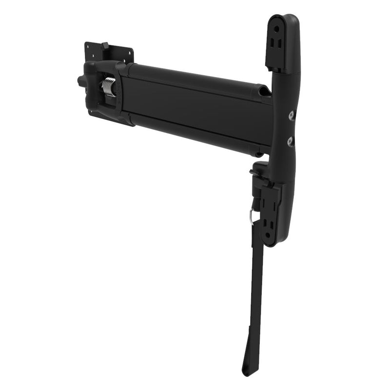 SOUTHCO Monitor Mount, Tilt & Swivel, Single Arm with Lock, Aluminum Alloy, Powder Coat, Black [AV-D30-35AC101-50]