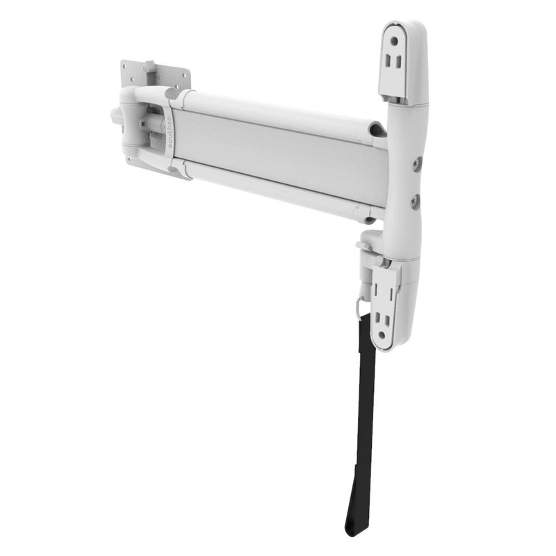 SOUTHCO Monitor Mount, Tilt & Swivel, Single Arm with Lock, Aluminum Alloy, Powder Coat, White [AV-D30-35AC103-76]
