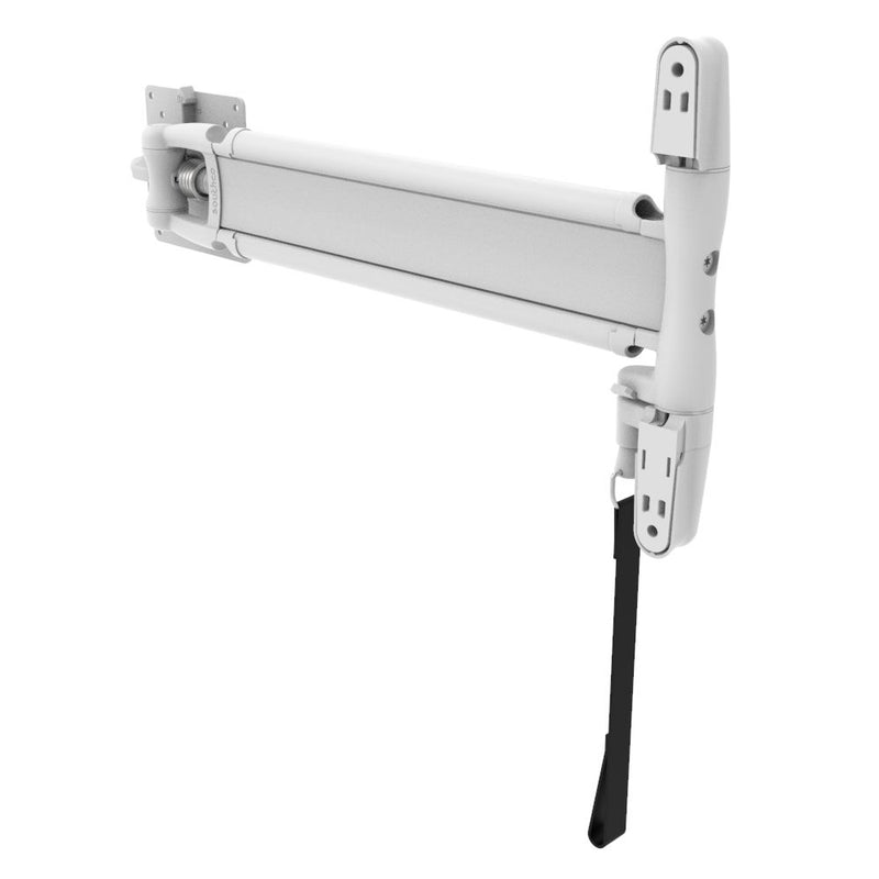 SOUTHCO Monitor Mount, Tilt & Swivel, Single Arm with Lock, Aluminum Alloy, Powder Coat, White [AV-D30-45AC102-76]