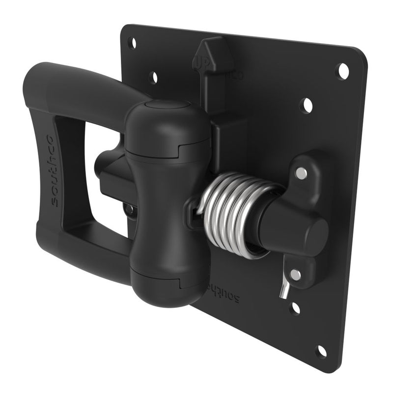 SOUTHCO Monitor Mount, Tilt & Swivel, Aluminum Alloy, Powder Coat, Black [AV-D30-7K101-50]
