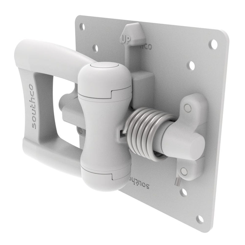 SOUTHCO Monitor Mount, Tilt & Swivel, Aluminum Alloy, Powder Coat, White [AV-D30-7K101-76]
