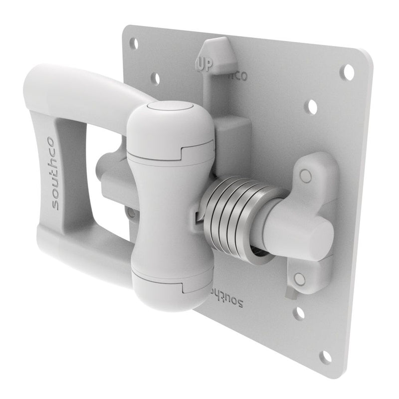 SOUTHCO Monitor Mount, Tilt & Swivel, Aluminum Alloy, Powder Coat, White [AV-D30-7K102-76]