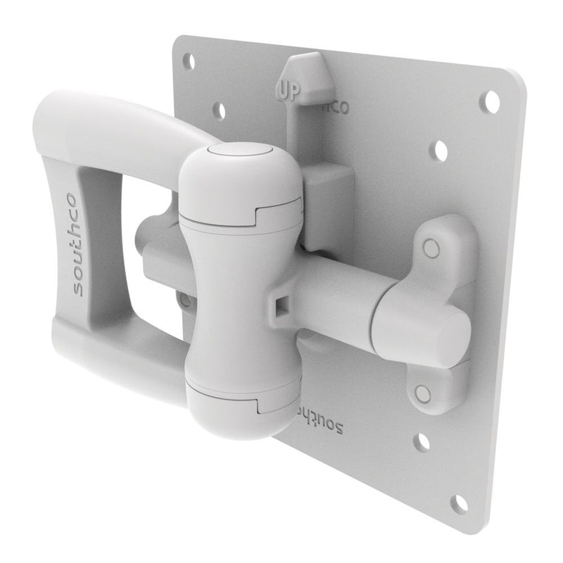SOUTHCO Monitor Mount, Tilt & Swivel, Aluminum Alloy, Powder Coat, White [AV-D30-7K103-76]