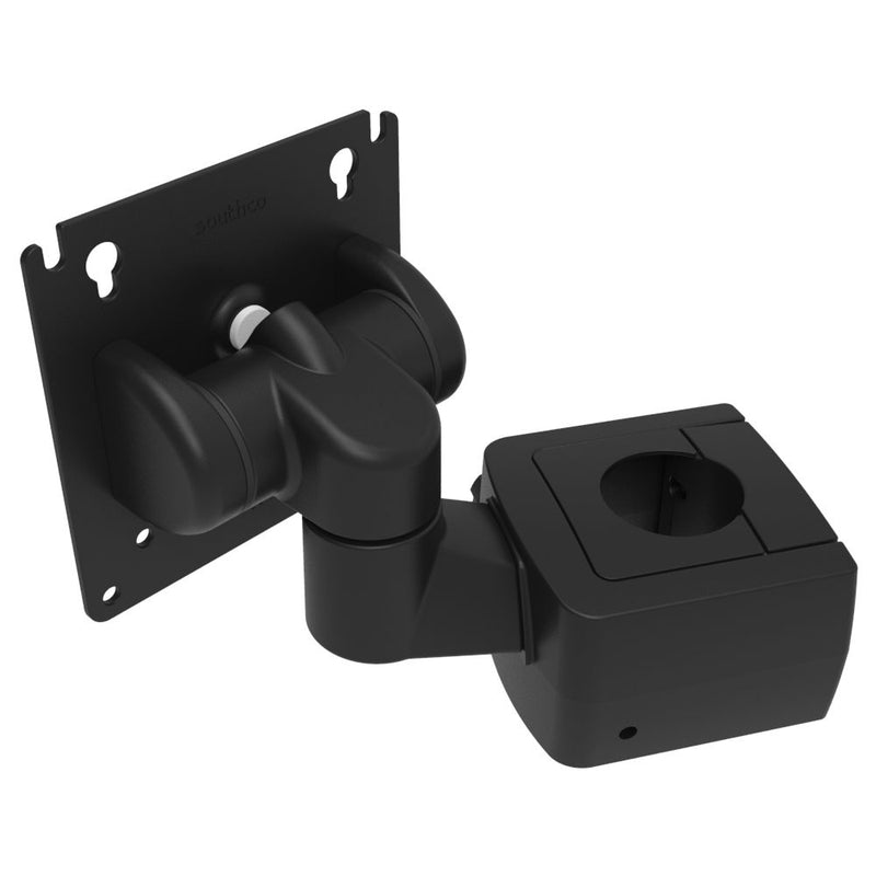SOUTHCO Monitor Mount, Tilt & Swivel, With VESA Mounting Plate, Pole Mount, Aluminum Alloy, Powder Coat, Black [AV-D32-10K162-50]