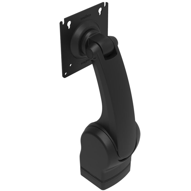SOUTHCO Monitor Mount, Height Adjusting, Single Arm, With VESA Mounting Plate, Table Mount, Aluminum Alloy, Powder Coat, Black [AV-D32-20C237-50]