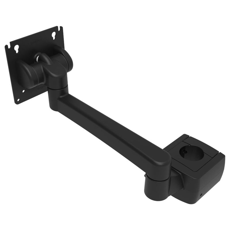SOUTHCO Monitor Mount, Tilt & Swivel, Single Arm, With VESA Mounting Plate, Pole Mount, Aluminum Alloy, Powder Coat, Black [AV-D32-23A162-50]