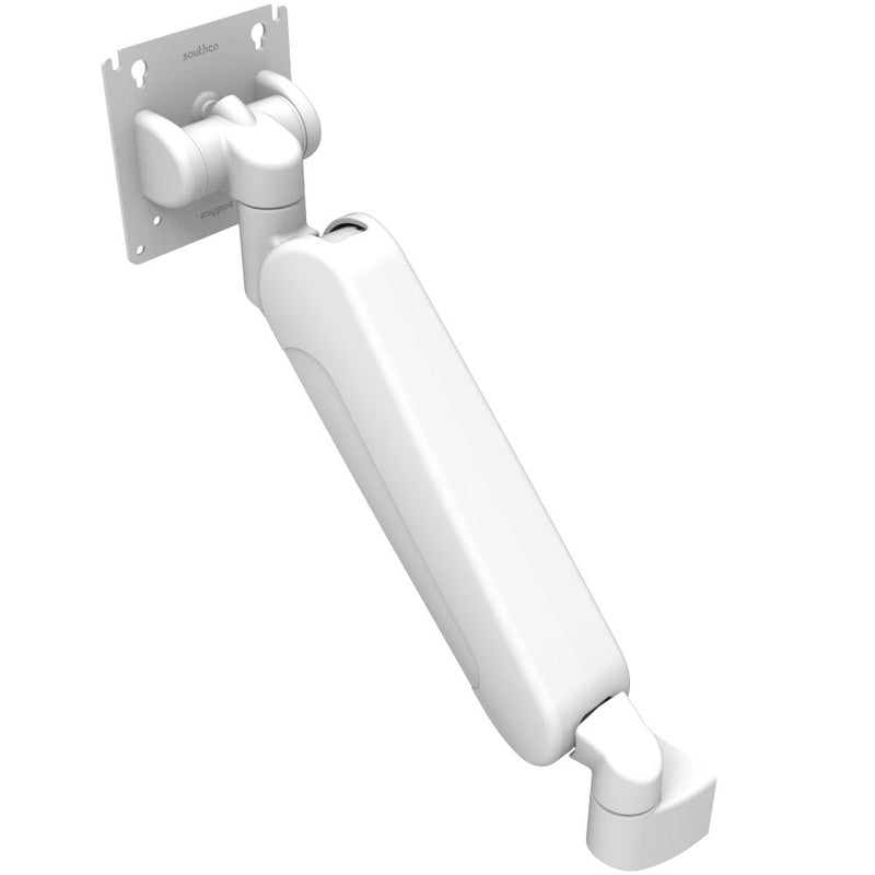 SOUTHCO Monitor Mount, Height Adjusting, Single Arm, Aluminum Alloy, Powder Coat, White [AV-D32-30V112-76]