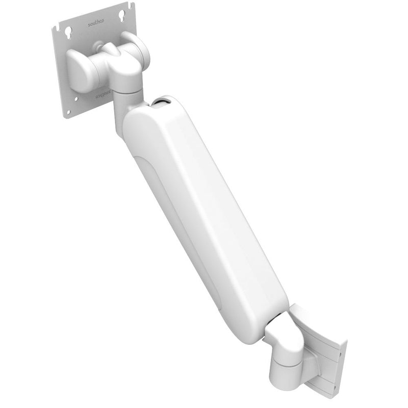 SOUTHCO Monitor Mount, Height Adjusting, Single Arm, Aluminum Alloy, Powder Coat, White [AV-D32-30V141-76]