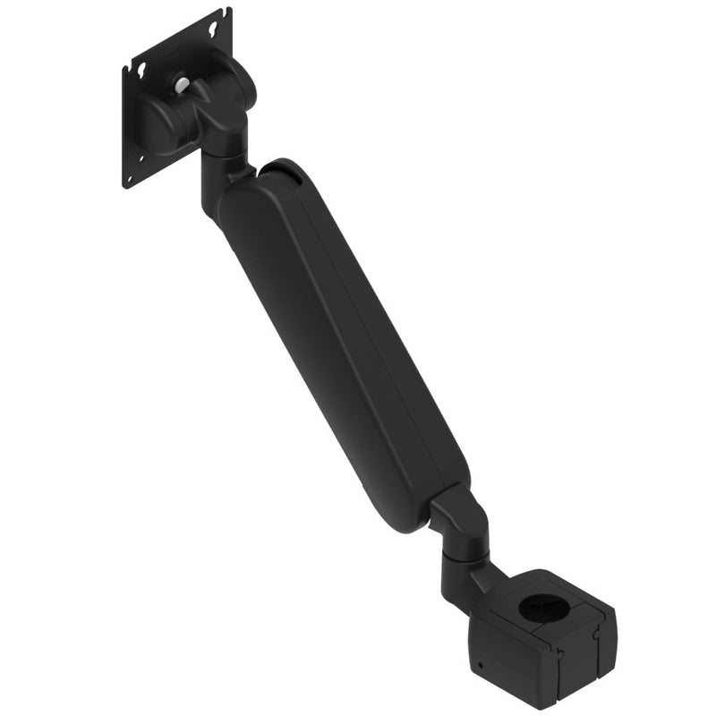 SOUTHCO Monitor Mount, Height Adjusting, Single Arm, With VESA Mounting Plate, Pole Mount, Aluminum Alloy, Powder Coat, Black [AV-D32-30V163-50]