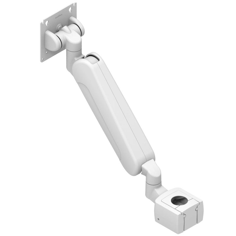 SOUTHCO Monitor Mount, Height Adjusting, Single Arm, With VESA Mounting Plate, Pole Mount, Aluminum Alloy, Powder Coat, White [AV-D32-30V163-76]