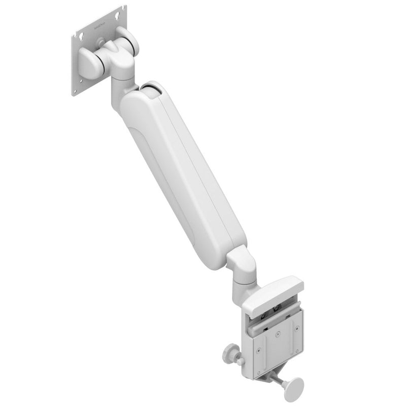 SOUTHCO Monitor Mount, Height Adjusting, Single Arm, With VESA Mounting Plate, Rail Mount, Aluminum Alloy, Powder Coat, White [AV-D32-30V171-76]