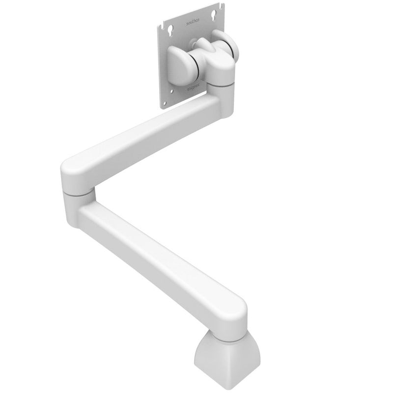 SOUTHCO Monitor Mount, Tilt & Swivel, Double Arm, Aluminum Alloy, Powder Coat, White [AV-D32-46D123-76]