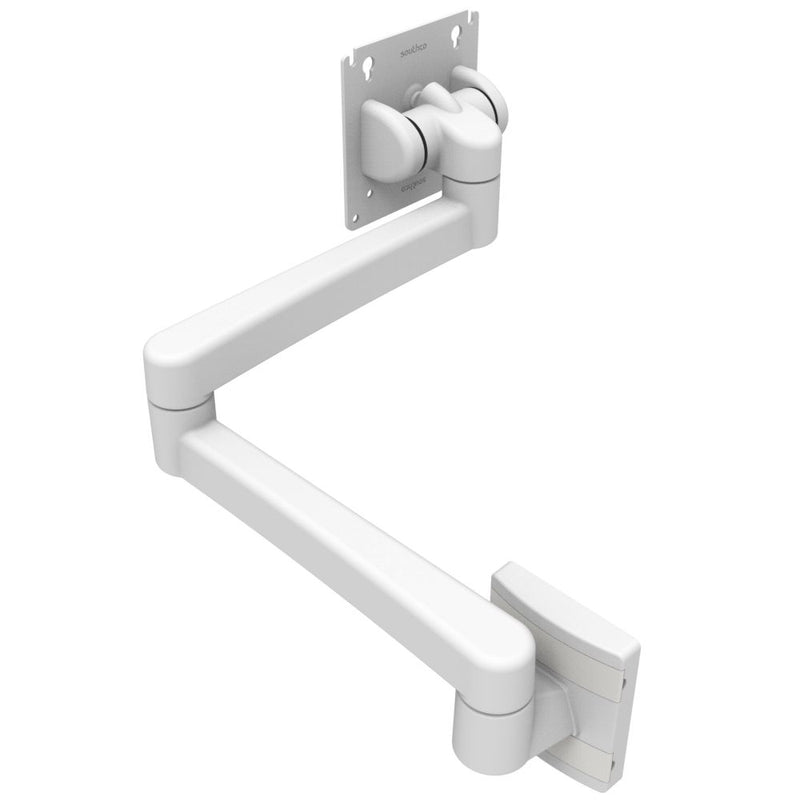 SOUTHCO Monitor Mount, With VESA Mounting Plate, Wall Mount, Front Fastened, Aluminum Alloy, Powder Coat, White [AV-D32-46D141-76]