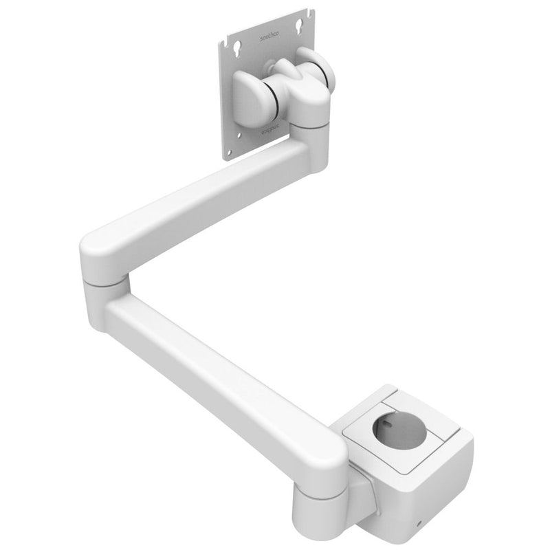 SOUTHCO Monitor Mount, With VESA Mounting Plate, Pole Mount, Aluminum Alloy, Powder Coat, White [AV-D32-46D162-76]