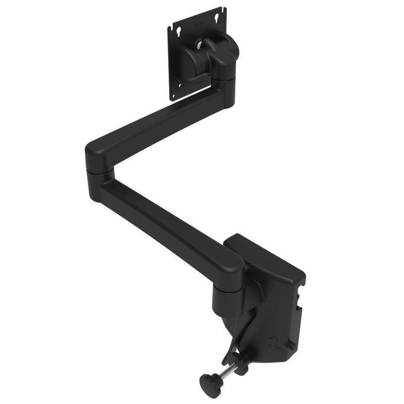 SOUTHCO Monitor Mount, With VESA Mounting Plate, Rail Mount, Aluminum Alloy, Powder Coat, Black [AV-D32-46D171-50]