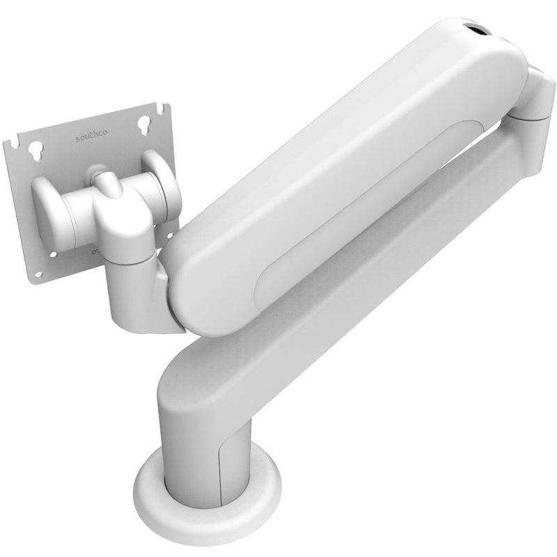 SOUTHCO Monitor Mount, Height Adjusting, Double Arm, Aluminum Alloy, Powder Coat, White [AV-D32-61W131-76]