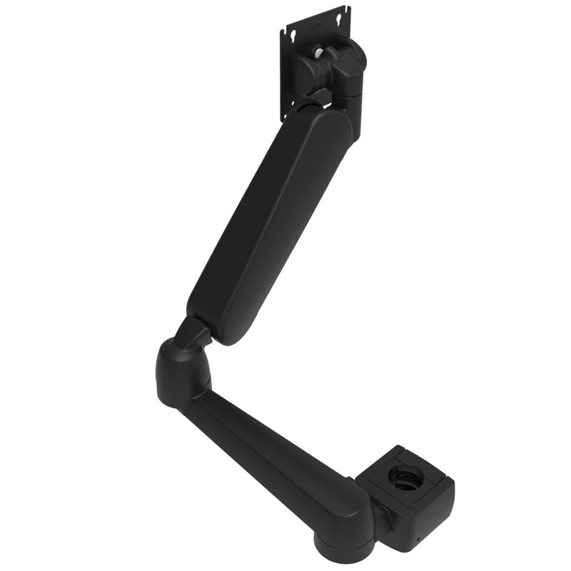 SOUTHCO Monitor Mount, Height Adjusting, Double Arm, With VESA Mounting Plate, Pole Mount, Aluminum Alloy, Powder Coat, Black [AV-D32-72W161-50]