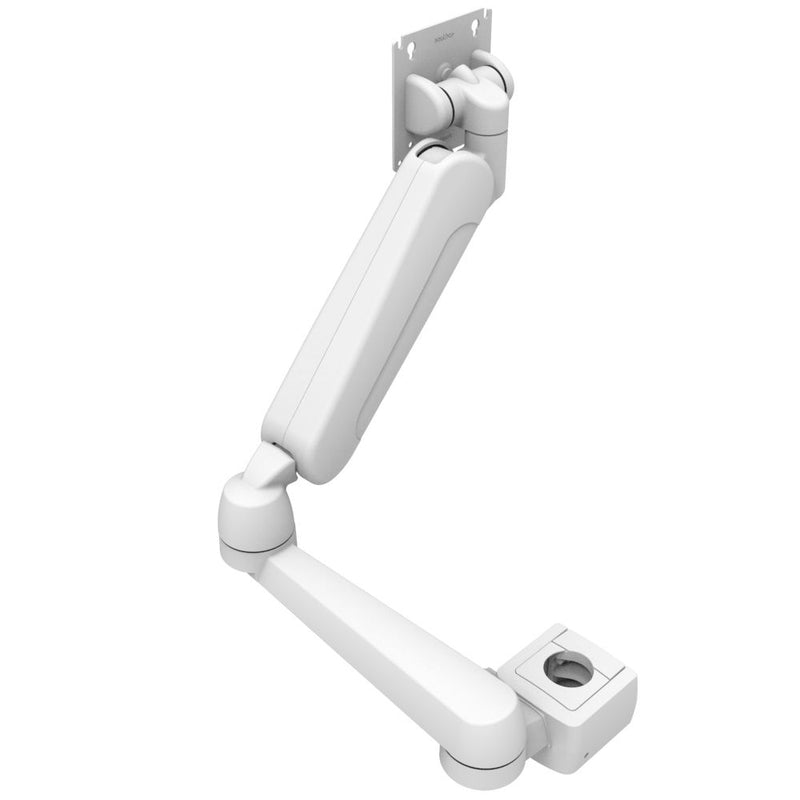 SOUTHCO Monitor Mount, Height Adjusting, Double Arm, With VESA Mounting Plate, Pole Mount, Aluminum Alloy, Powder Coat, White [AV-D32-72W161-76]