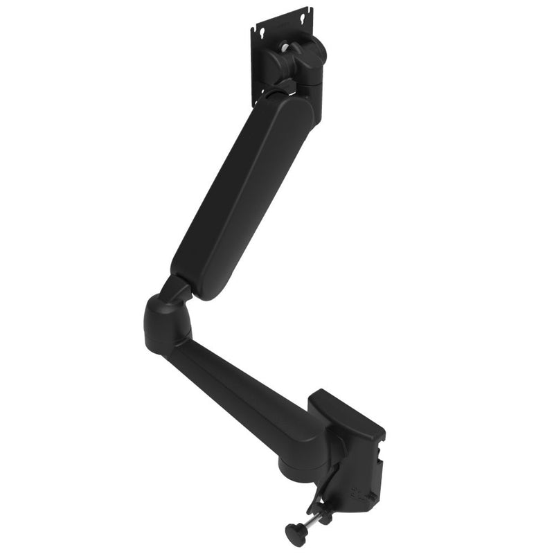 SOUTHCO Monitor Mount, Height Adjusting, Double Arm, With VESA Mounting Plate, Rail Mount, Aluminum Alloy, Powder Coat, Black [AV-D32-72W172-50]