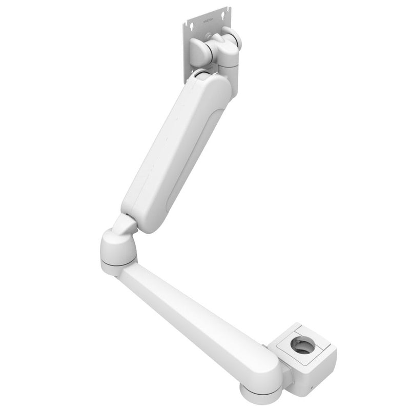 SOUTHCO Monitor Mount, Height Adjusting, Double Arm, With VESA Mounting Plate, Pole Mount, Aluminum Alloy, Powder Coat, White [AV-D32-79W163-76]