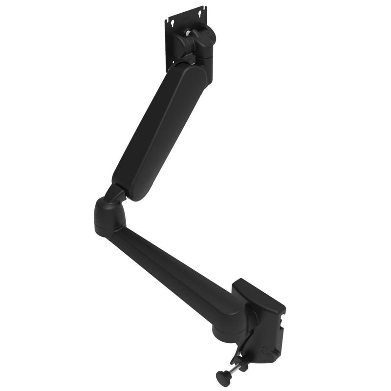 SOUTHCO Monitor Mount, Height Adjusting, Double Arm, With VESA Mounting Plate, Rail Mount, Aluminum Alloy, Powder Coat, Black [AV-D32-79W171-50]