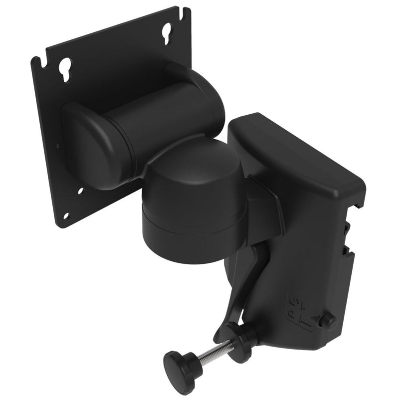 SOUTHCO Monitor Mount, Tilt & Swivel, Rail Mount, Aluminum Alloy, Powder Coat, Black [AV-D40-13K171-50]