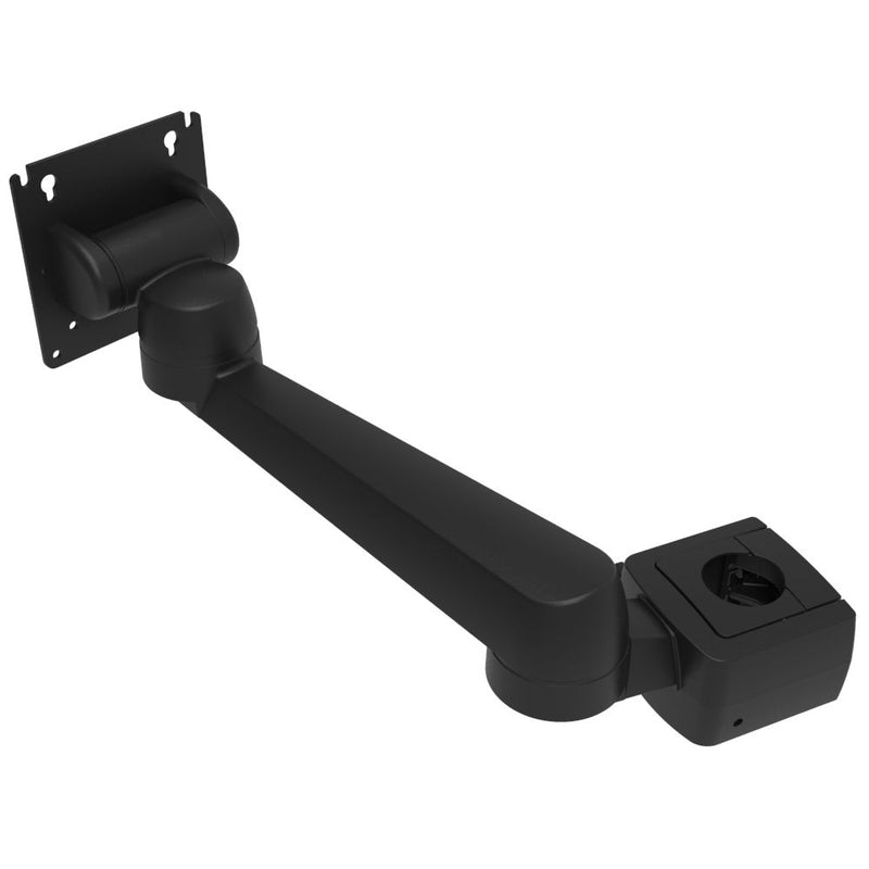 SOUTHCO Monitor Mount, Tilt & Swivel, Single Arm, Pole Mount, Aluminum Alloy, Powder Coat, Black [AV-D40-33A162-50]