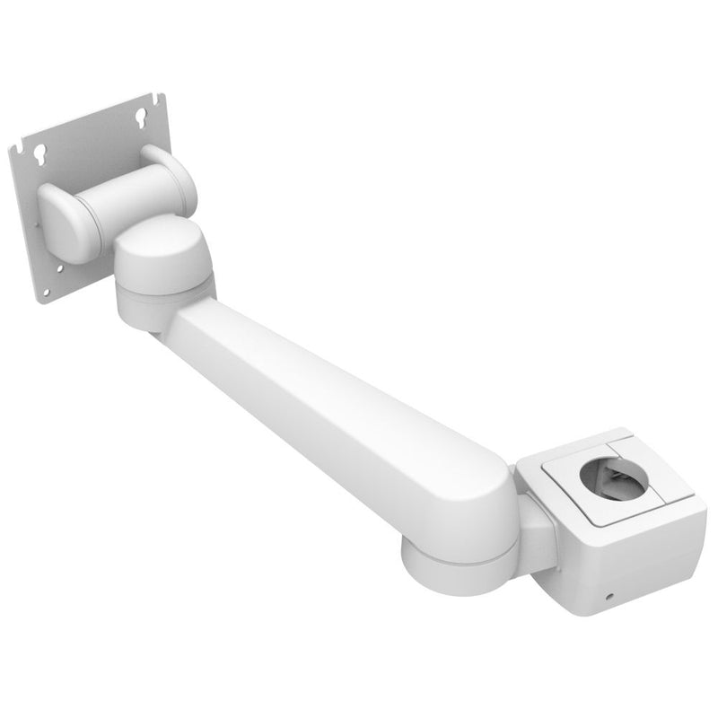 SOUTHCO Monitor Mount, Tilt & Swivel, Single Arm, Pole Mount, Aluminum Alloy, Powder Coat, White [AV-D40-33A163-76]