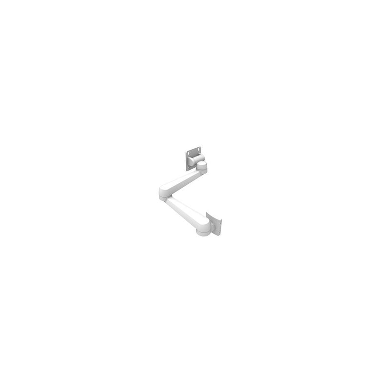 SOUTHCO Monitor Mount, Tilt & Swivel, Double Arm, Wall Mount, Aluminum Alloy, Powder Coat, White [AV-D40-50D142-76]
