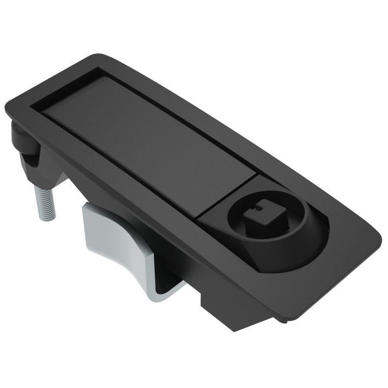 SOUTHCO Compression Latch, Lever Latch, Tool Locking, 7 mm Square, 1-5mm Panel, 1-24mm Grip, Not Sealed, Zinc Alloy, Powder Coat, Black [C2-32-115-3]