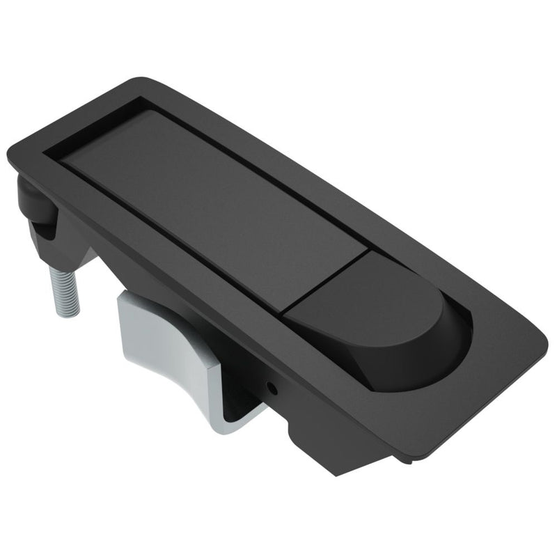 SOUTHCO Compression Latch, Lever Latch, No Restriction, Raised Trigger, 1-5mm Panel, 1-24mm Grip, Not Sealed, Zinc Alloy, Powder Coat, Black [C2-32-15-3]
