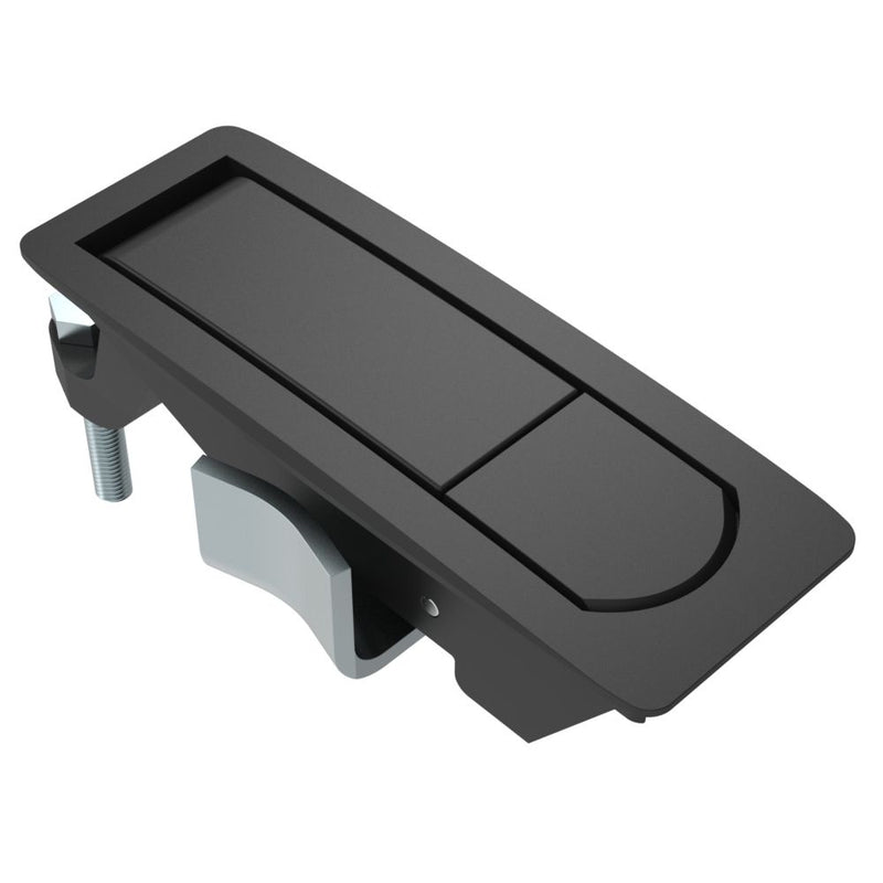 SOUTHCO Compression Latch, Lever Latch, No Restriction, Flush Trigger, 1-5mm Panel, 1-24mm Grip, Not Sealed, Zinc Alloy, Powder Coat, Black [C2-32-35-3]