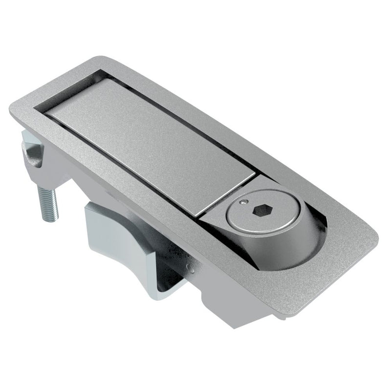 SOUTHCO Compression Latch, Lever Latch, Tool Locking, 4 mm Hex Recess, 1-5mm Panel, 1-24mm Grip, Not Sealed, Zinc Alloy, Chrome Plated, Textured [C2-32-41]