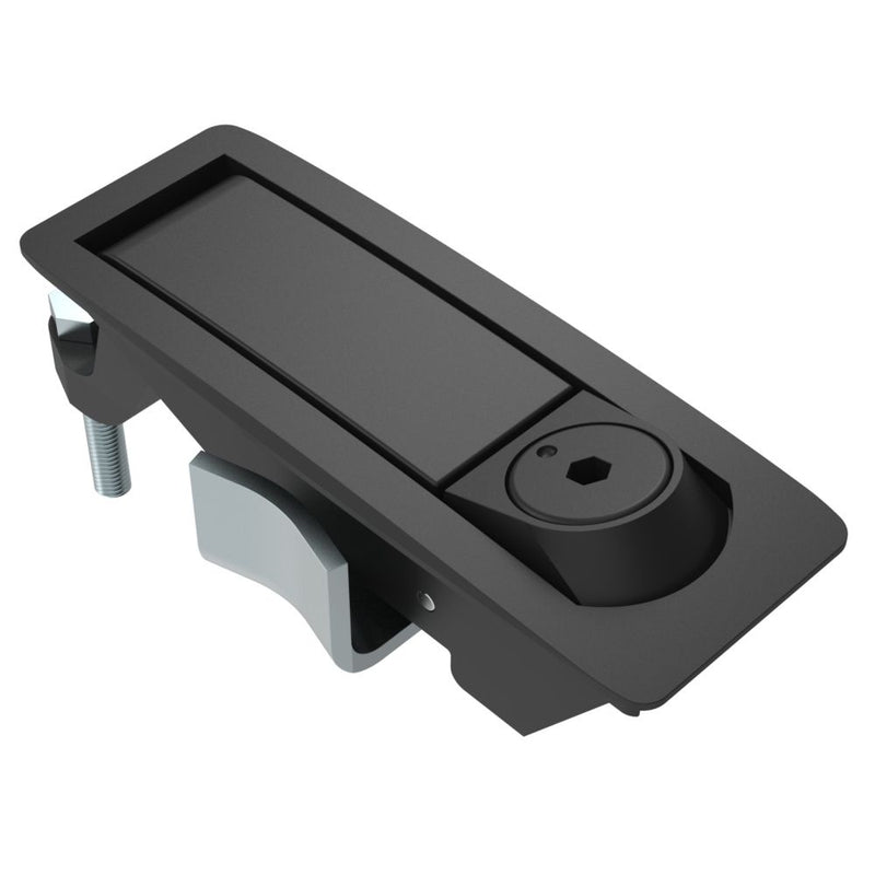 SOUTHCO Compression Latch, Lever Latch, Tool Locking, 4 mm Hex Recess, 1-5mm Panel, 1-24mm Grip, Not Sealed, Zinc Alloy, Powder Coat, Black [C2-32-45]