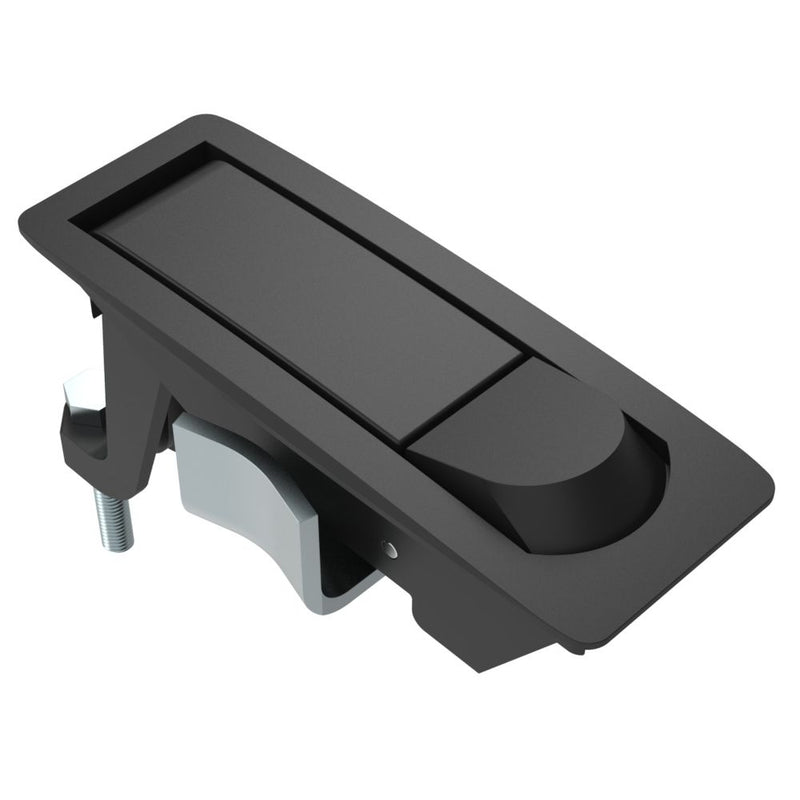 SOUTHCO Compression Latch, Lever Latch, No Restriction, Raised Trigger, 1-5mm Panel, 23-46mm Grip, Not Sealed, Zinc Alloy, Powder Coat, Black [C2-33-15-3]