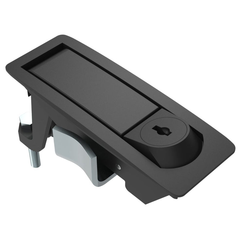 SOUTHCO Compression Latch, Lever Latch, Key Locking, 1-5mm Panel, 23-46mm Grip, Not Sealed, Zinc Alloy, Powder Coat, Black [C2-33-25-3]