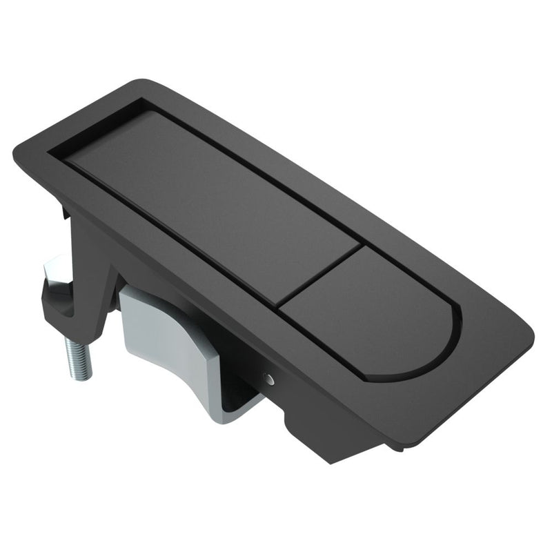 SOUTHCO Compression Latch, Lever Latch, No Restriction, Flush Trigger, 1-5mm Panel, 23-46mm Grip, Not Sealed, Zinc Alloy, Powder Coat, Black [C2-33-35]