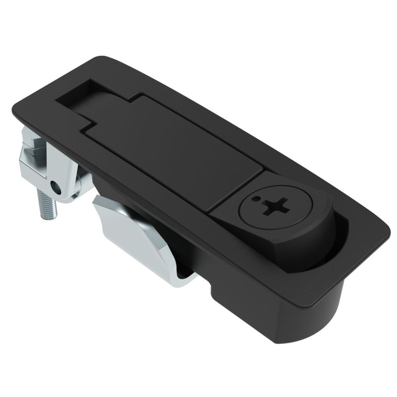 SOUTHCO Compression Latch, Lever Latch, Tool Locking, Phillips Recess, 1-8mm Panel, 1-24mm Grip, Sealed, Zinc Alloy, Powder Coat, Black [C2-42-105-3]