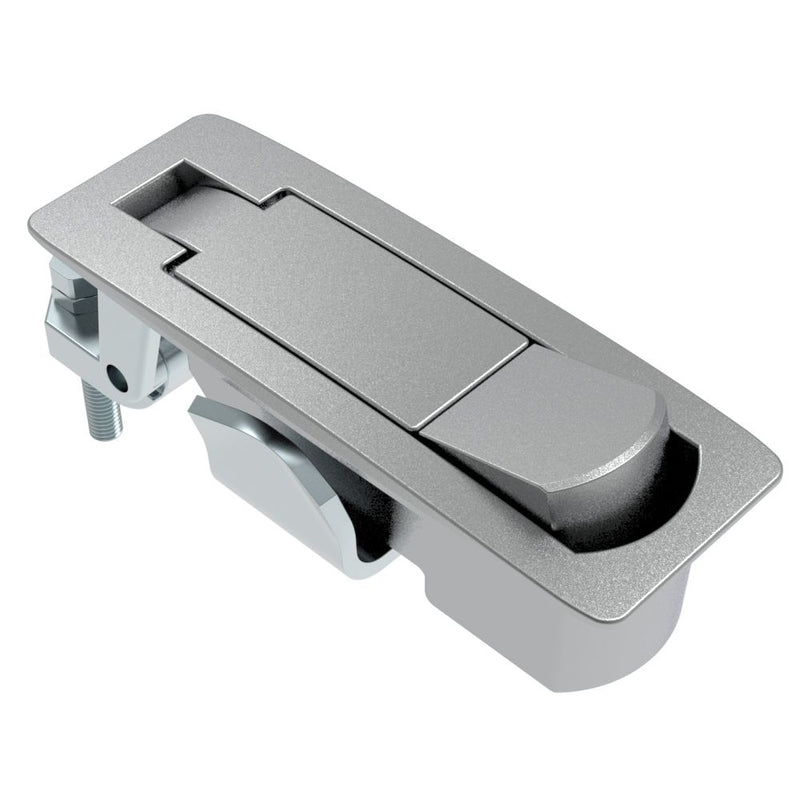 SOUTHCO Compression Latch, Lever Latch, No Restriction, Raised Trigger, 1-8mm Panel, 1-24mm Grip, Sealed, Zinc Alloy, Chrome Plated, Textured [C2-42-11-3]
