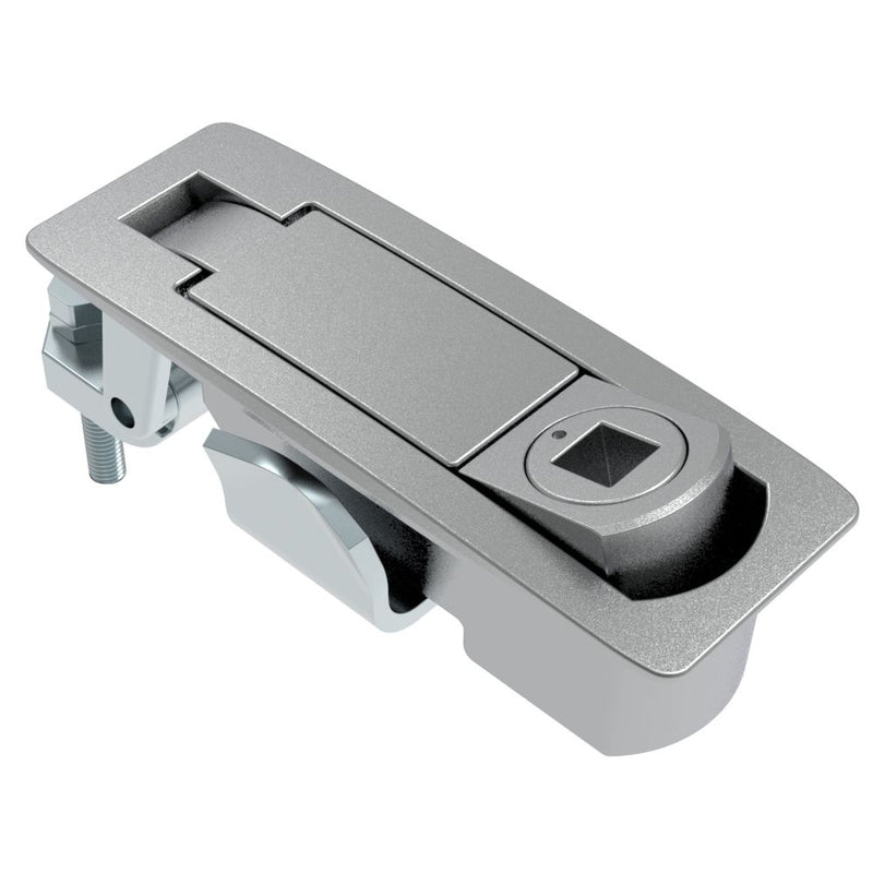 SOUTHCO Compression Latch, Lever Latch, Tool Locking, Raiway Standard, 1-8mm Panel, 1-24mm Grip, Sealed, Zinc Alloy, Chrome Plated, Textured [C2-42-141]