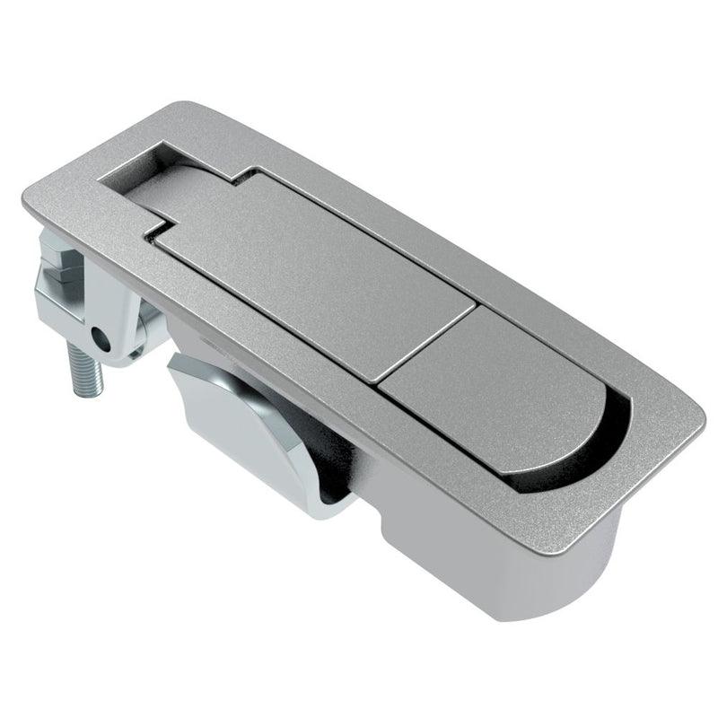 SOUTHCO Compression Latch, Lever Latch, No Restriction, Flush Trigger, 1-8mm Panel, 1-24mm Grip, Sealed, Zinc Alloy, Chrome Plated, Textured [C2-42-31-3]