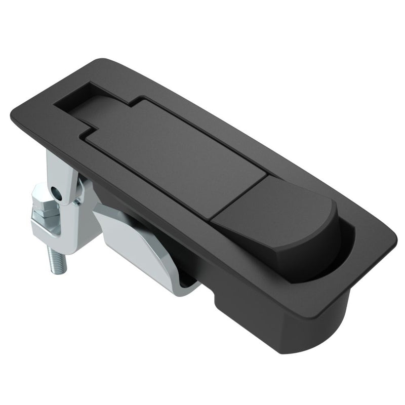 SOUTHCO Compression Latch, Lever Latch, No Restriction, Raised Trigger, 1-8mm Panel, 23-46mm Grip, Sealed, Zinc Alloy, Powder Coat, Black [C2-43-15-3]