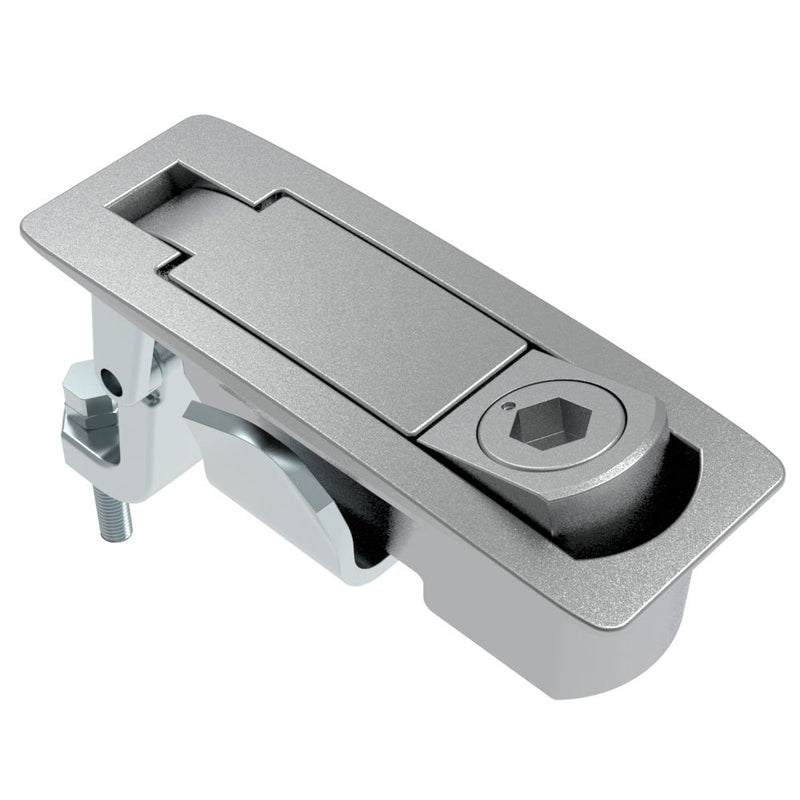 SOUTHCO Compression Latch, Lever Latch, Tool Locking, 8 mm Hex Recess, 1-8mm Panel, 23-46mm Grip, Sealed, Zinc Alloy, Chrome Plated, Textured [C2-43-151-3]