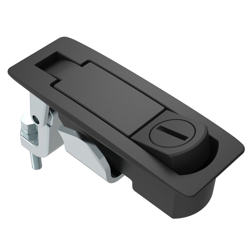 SOUTHCO Compression Latch, Lever Latch, Tool Locking, Slotted Recess, 1-8mm Panel, 23-46mm Grip, Sealed, Zinc Alloy, Powder Coat, Black [C2-43-165-3]