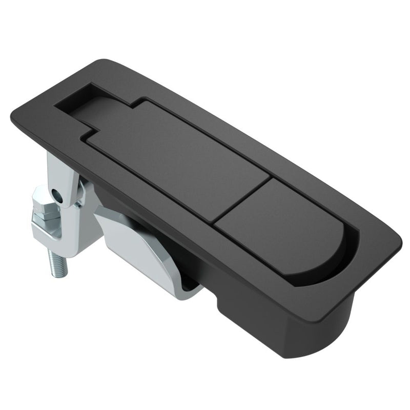 SOUTHCO Compression Latch, Lever Latch, No Restriction, Flush Trigger, 1-8 mm Panel, 23-46 mm Grip, Sealed, Zinc Alloy, Powder Coat, Black.- 22APR3 [C2-43-35-3]